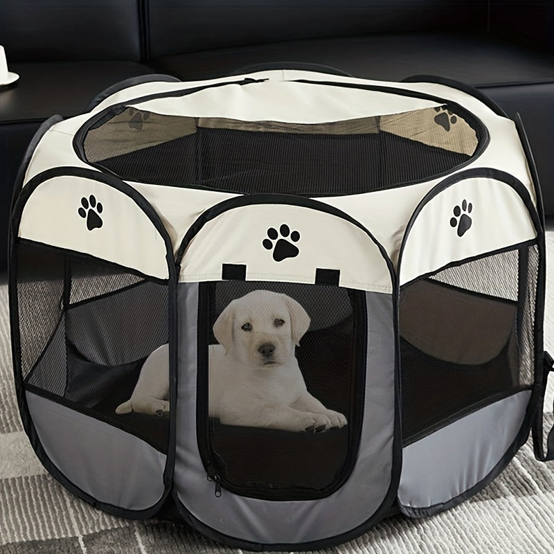 Foldable Octagonal Pet Fence Pet Tent Oxford Cloth Scratch
