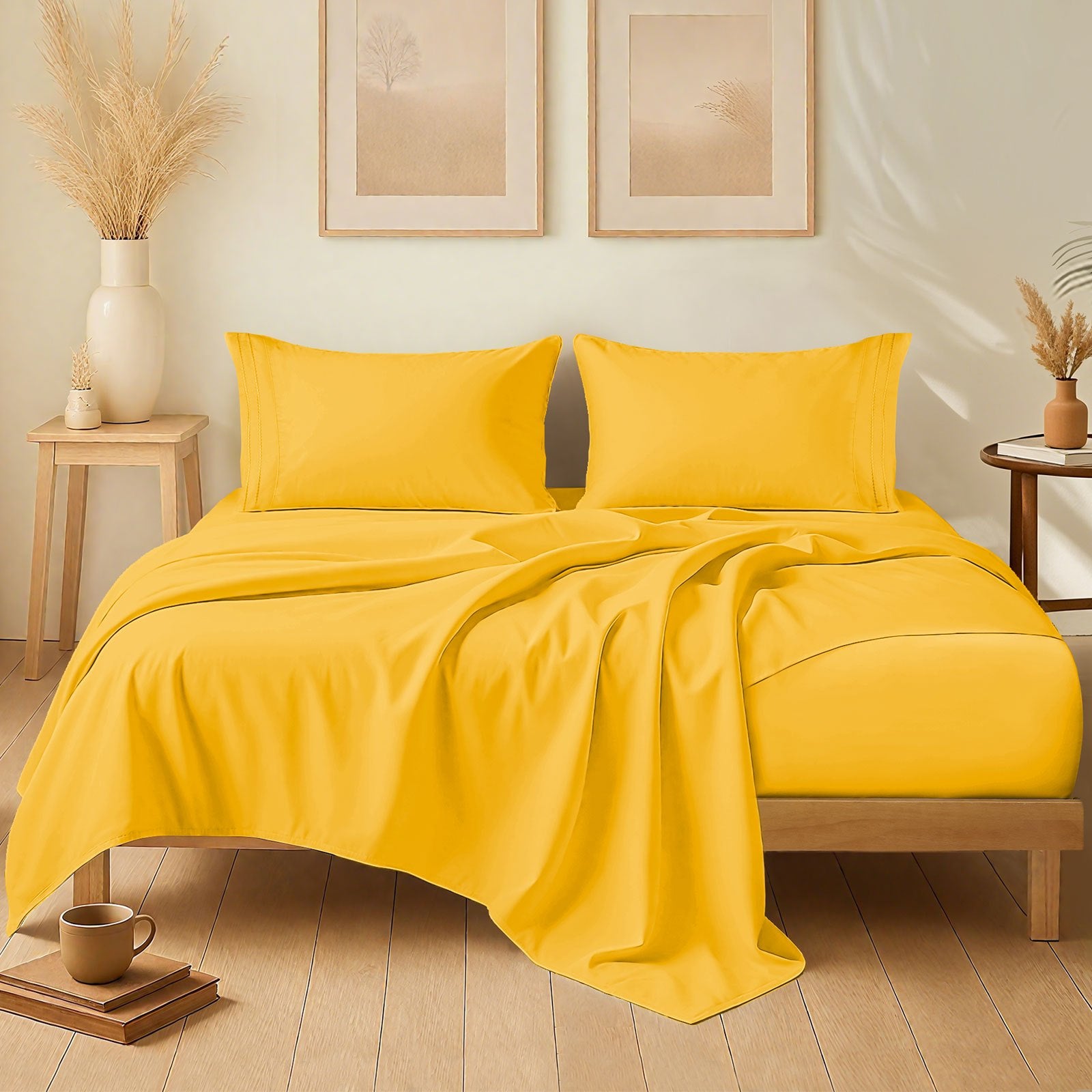 14-Inch Deep Pocket Bed Sheet Set – Lightweight Breathable Cooling, Wrinkle & Fade Resistant, Hotel Luxury Bedding, 3/4-Piece with Pillowcase, Flat & Fitted Sheet, Twin Full Queen King | ShopVora CA