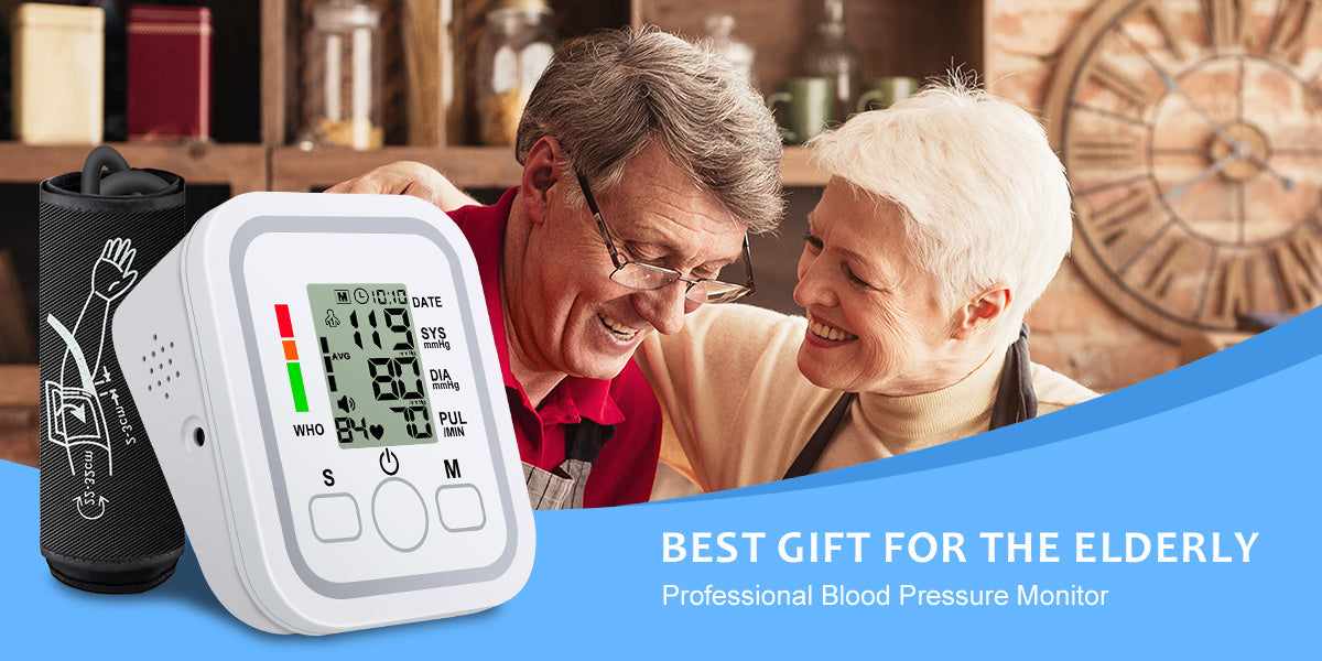 All-in-One Portable Upper Arm Blood Pressure Monitor | Large LCD Display, One-Touch Operation, Voice Reports, Hypertension Alerts, 2x99 Memory, Adjustable Cuff | Home & Travel Essential, Ideal for Seniors, Pregnant Women, Blood Pressure ManaSynthetic