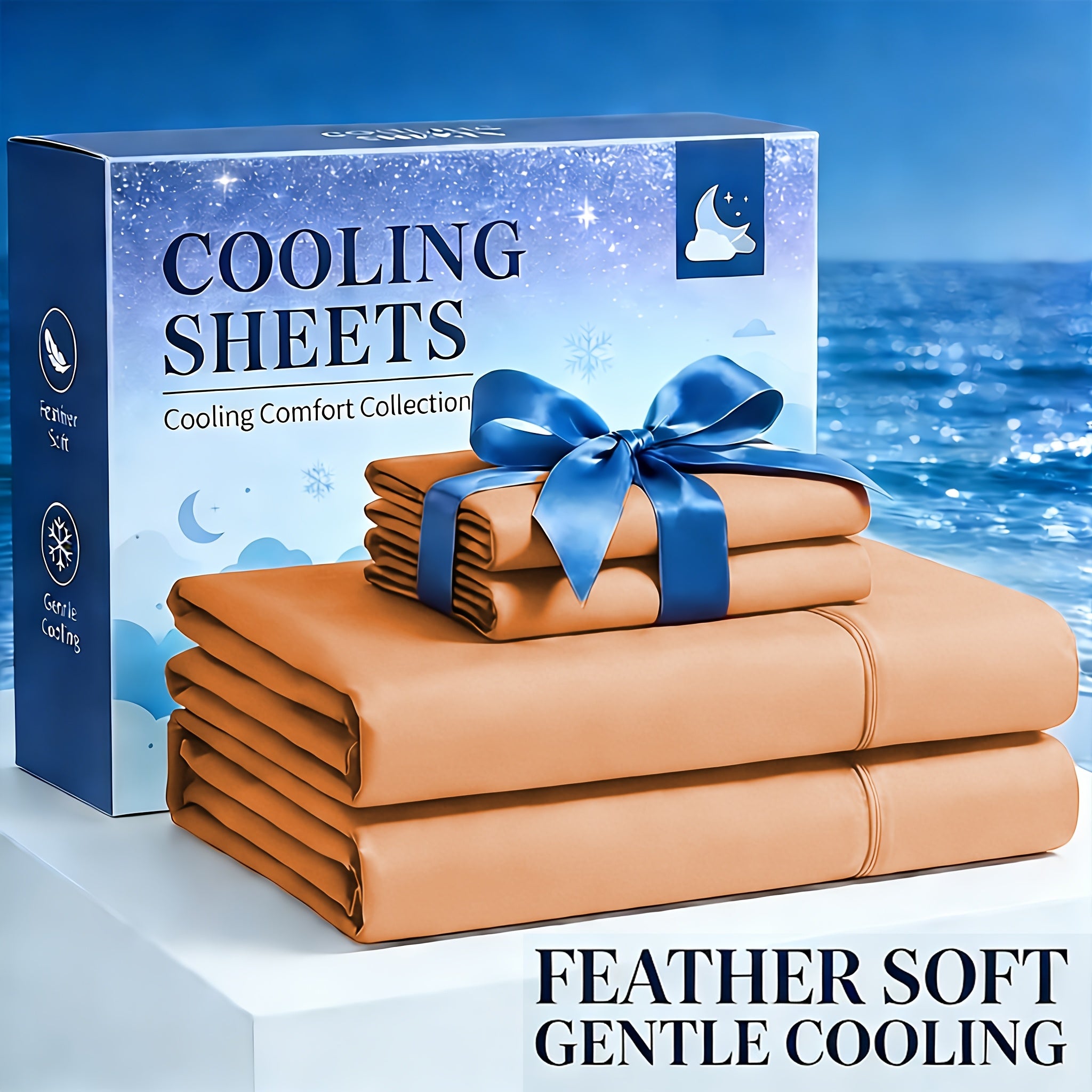 Cooling Bamboo Sheets Deep Pocket 3/4pcs Set – Breathable Viscose Bed Sheet Set for Hot Sleepers, Hotel Luxury Fitted Sheet & Pillowcase, 1660TC Ultra Soft Twin Full Queen King Size