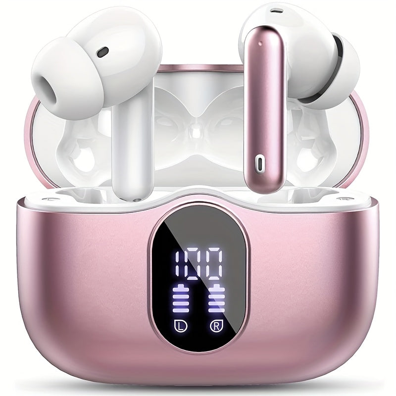 ENC Noise Cancelling Earbuds Bluetooth 5.3 with 36H Playtime LED Charging Case, Rich Bass Sound ENC Microphone Wireless Earphones – Compatible with Android iOS iPhone | Canada