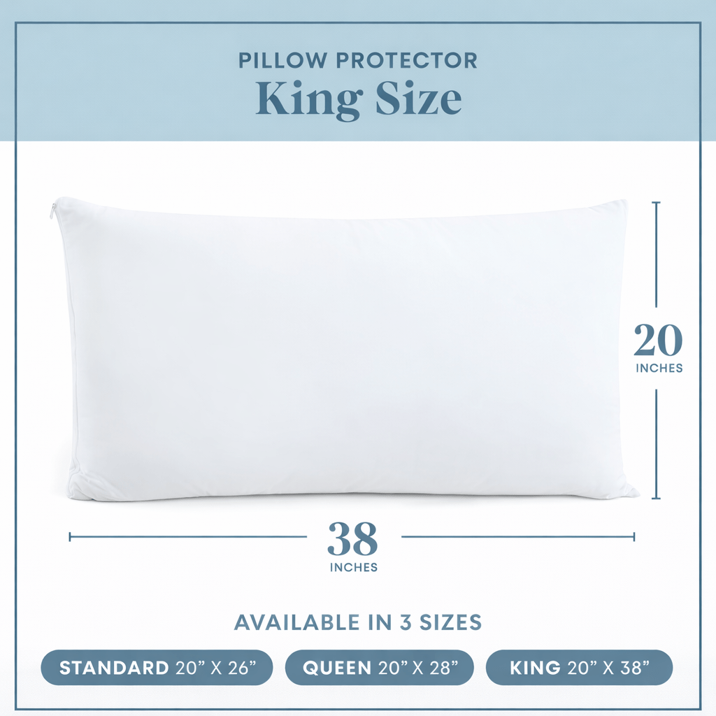 4-Pack Waterproof Zippered Pillow Protectors – Luxury Hotel-Quality Pillow Covers with Zipper – Soft, Quiet & Breathable Brushed Microfiber – Machine Washable Pillow Protectors, Queen, Standard & King Size, All-Season Use