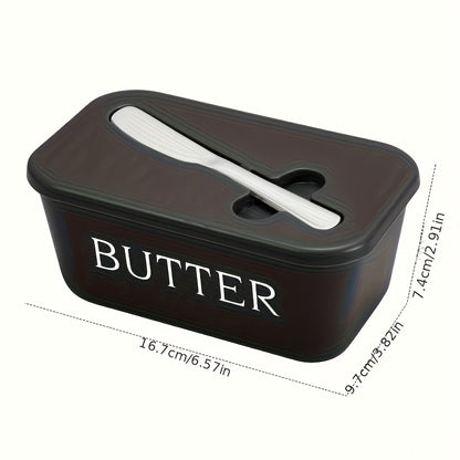 Food Grade PP Butter Dish with Knife - Large Countertop Butter Keeper, Easy-to-Clean Freshness Keeper with Sleek Lid Design for Home Kitchen