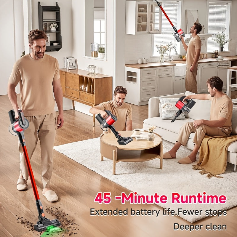 Vacuum Cleaner, 70Kpa High Suction Lightweight Handheld Vacuum, Wet & Dry 2-In-1 Vacuum Mop, All-In-One Smart Washing And Mopping Machine with Self-Cleaning Function, Ideal for Wood Floors, Carpets, And Pet Hair