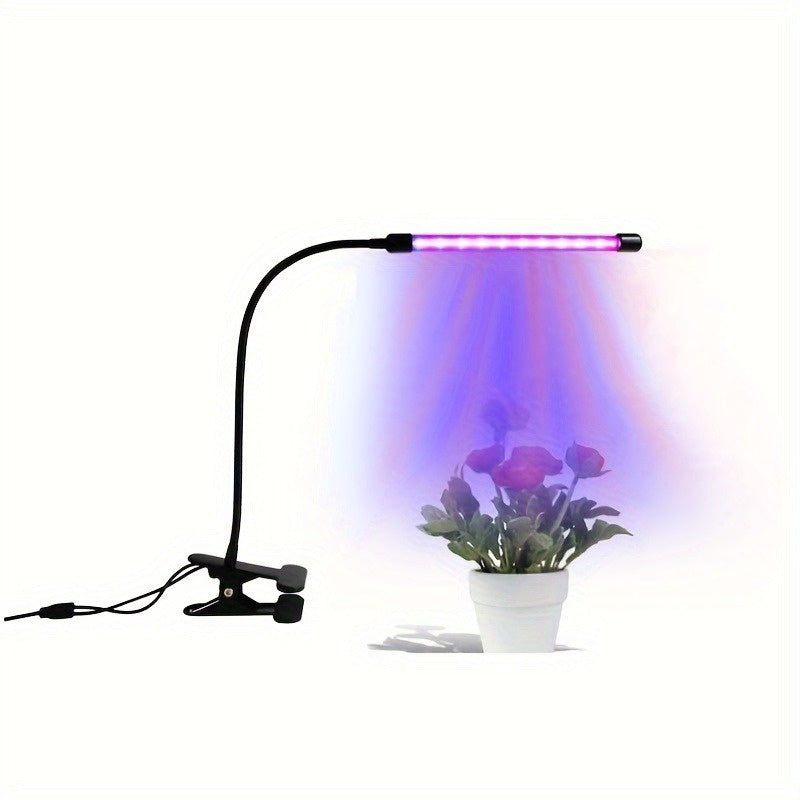 LED Grow Light Full Spectrum Clip-On Plant Lamp – 360° Gooseneck USB Powered Red Blue Light for Indoor Plants, Seedlings, Flowers & Greenhouse, 1/2/3/4 Head Options