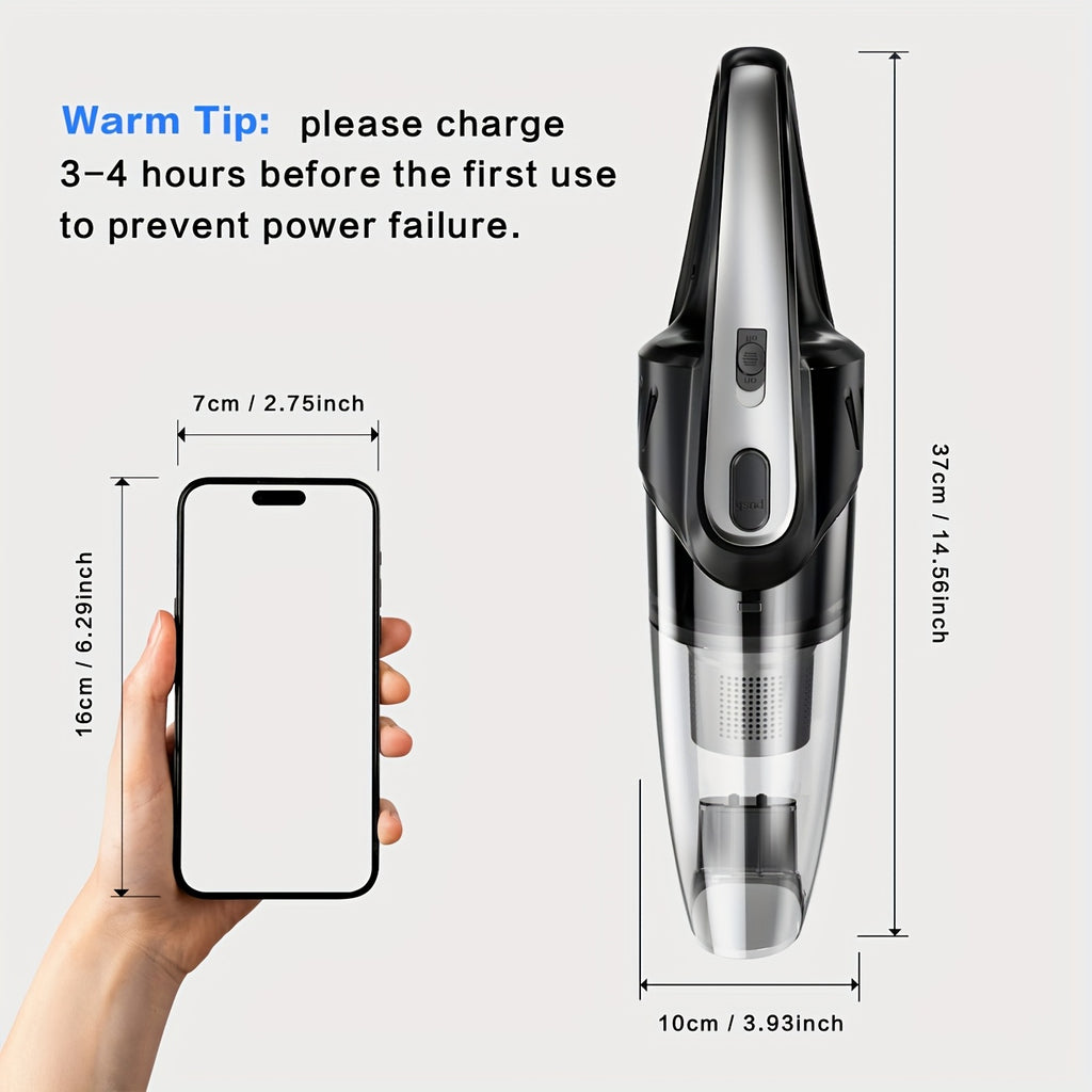 Car Vacuum Cleaner, 6000PA Super Strong Suction Power Handheld Vacuum Cleaner, 2000Mah, Low Noise, with Five Matching Additions, Suitable for Car Interior, Home And Pet Cleaning, Ladies' Car Additions Pink Girl Car Supplies Gift