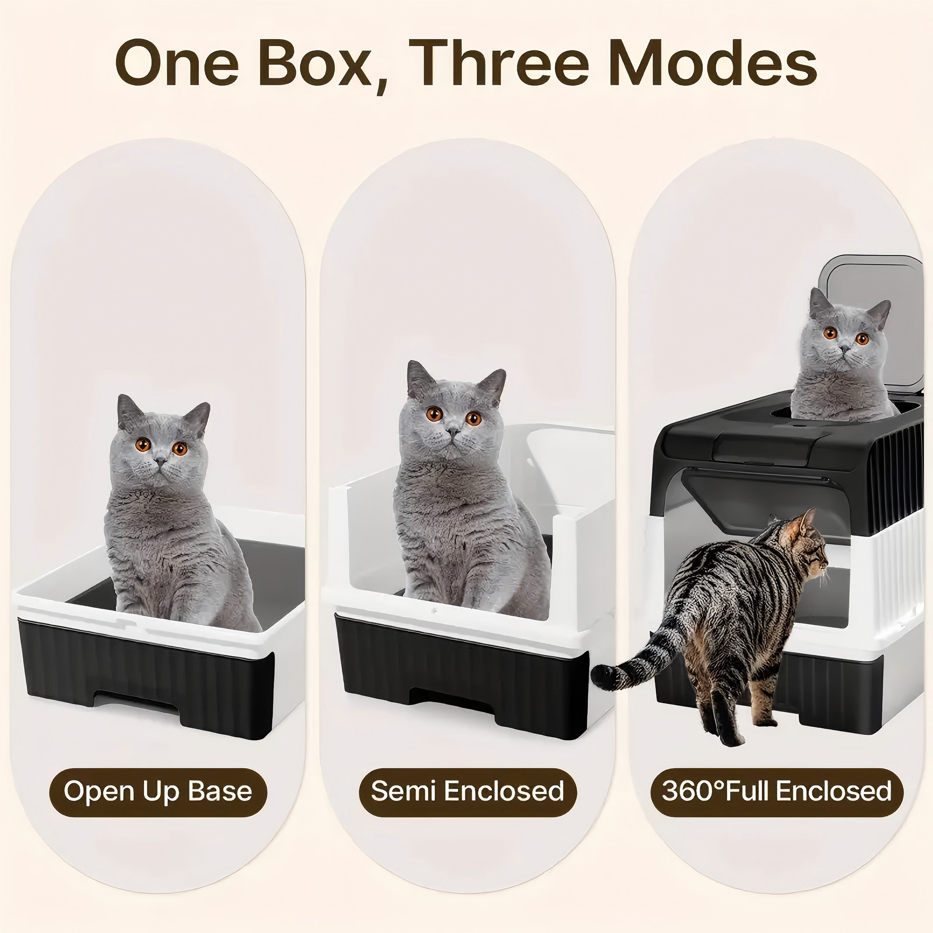 Extra Large Capacity Cat Litter Box - Easy to Clean, Anti-Odor, Leak-Proof, No Leakage, Pull-Out Design, Pet Comfortable