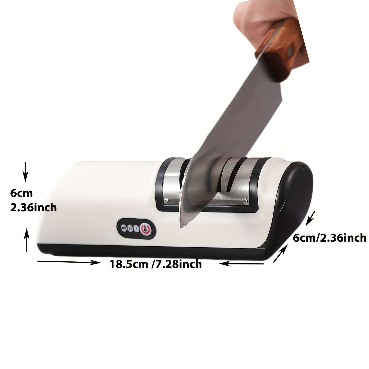 [Professional Electric Knife Sharpener] USB Rechargeable Professional Electric Knife Sharpener | Suitable for Sharpening and Polishing Kitchen Knives, Chef's Knives, Slicing Knives, Santoku Knives, Paring Knives, and Ceramic Knives