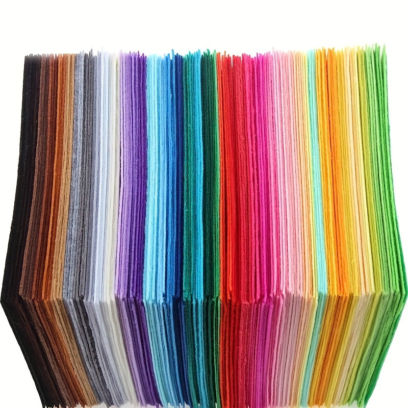 Felt Fabric Sheets 40 Pack 40 Assorted Colours 1mm Thick Non-Woven - Craft Felt Squares for Christmas Ornaments, School Projects, DIY Crafts & Festival Decorations