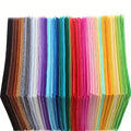 Felt Fabric Sheets 40 Pack 40 Assorted Colours 1mm Thick Non-Woven - Craft Felt Squares for Christmas Ornaments, School Projects, DIY Crafts & Festival Decorations