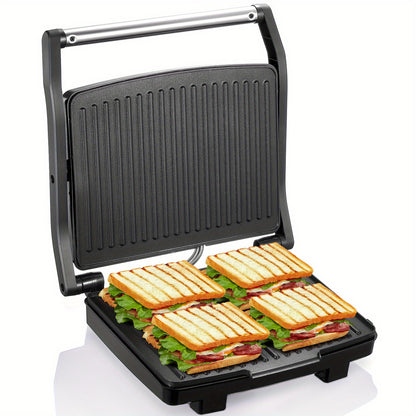 Panini Press Grill & Sandwich Maker 1200W - Non-Stick Electric Indoor Grill with Removable Drip Tray, 11x9 Inch Large Cooking Surface, Stainless Steel, Easy to Clean