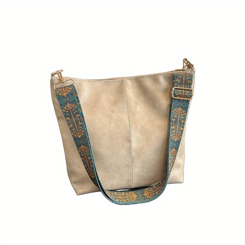 Bohemian Geometric Strap Hobo Bag – Large Capacity Ethnic Crossbody Shoulder Bag for Women | Retro Boho Style Everyday Purse | 9 Colours | Best Birthday, Christmas & Valentine's Day Gift