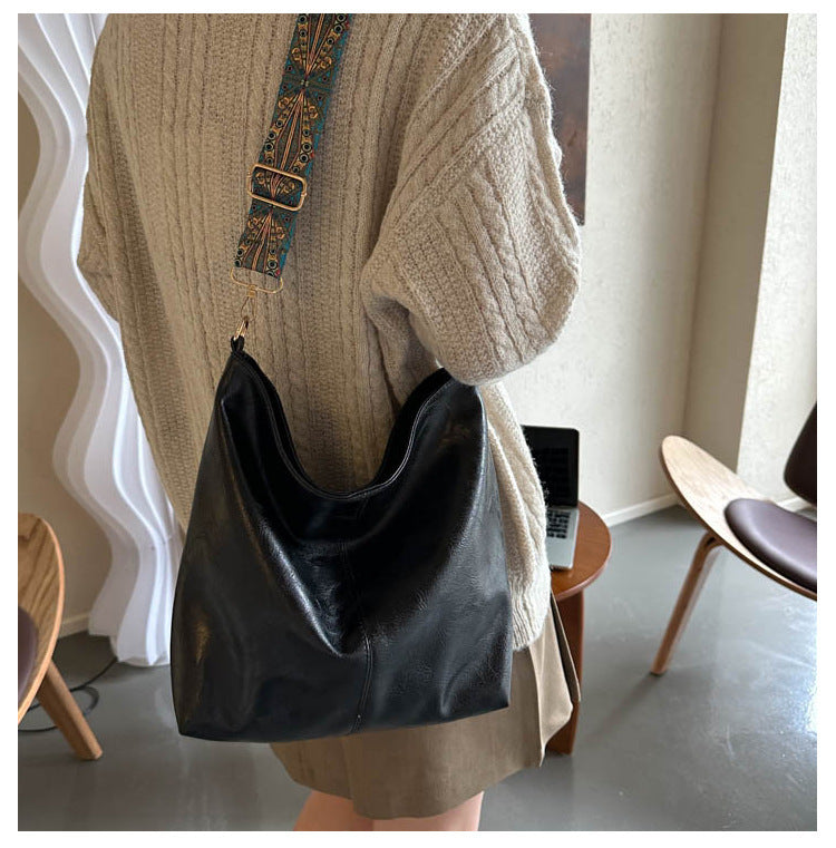 1pc Bohemian Geometric Strap Hobo Bag, Large Capacity Ethnic Crossbody Bag, Women'S Retro Style Shoulder Bag for Best Birthday Gifts, Christmas And Valentine'S Day Gifts