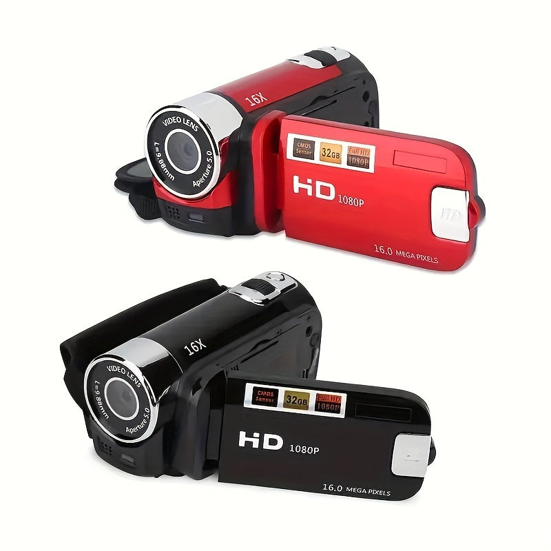 Latest 270° LED Flip Screen Digital Camera | Camera for Photography (cameras, Camaras Fotograficas): 16x Zoom, 1080P Full HD, 2.7" Display, HD Wide Angle Lens. Perfect for Outdoor Shooting, One-Touch Photo Upload to Phone, 2-in-1 Camera & Camcorder
