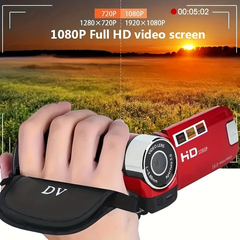Latest 270° LED Flip Screen Digital Camera | Camera for Photography (cameras, Camaras Fotograficas): 16x Zoom, 1080P Full HD, 2.7" Display, HD Wide Angle Lens. Perfect for Outdoor Shooting, One-Touch Photo Upload to Phone, 2-in-1 Camera & Camcorder