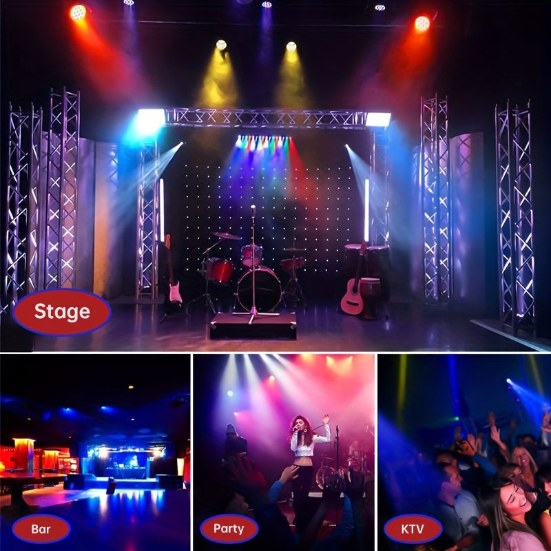 DJ Par Stage Lights 36 LED – Sound Activated, Remote & DMX Control, Uplights for Disco Dance Wedding Club Birthday Christmas Party, 2/4/6 Pack (Flower Dance)