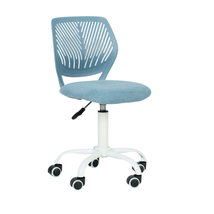Compact Armless Office Chair Adjustable Height Swivel with Soft Cushion - Small Space Task Chair for Home Office Living Room Dining Room, Grey Pink Aqua Yellow Blue Beige Canada