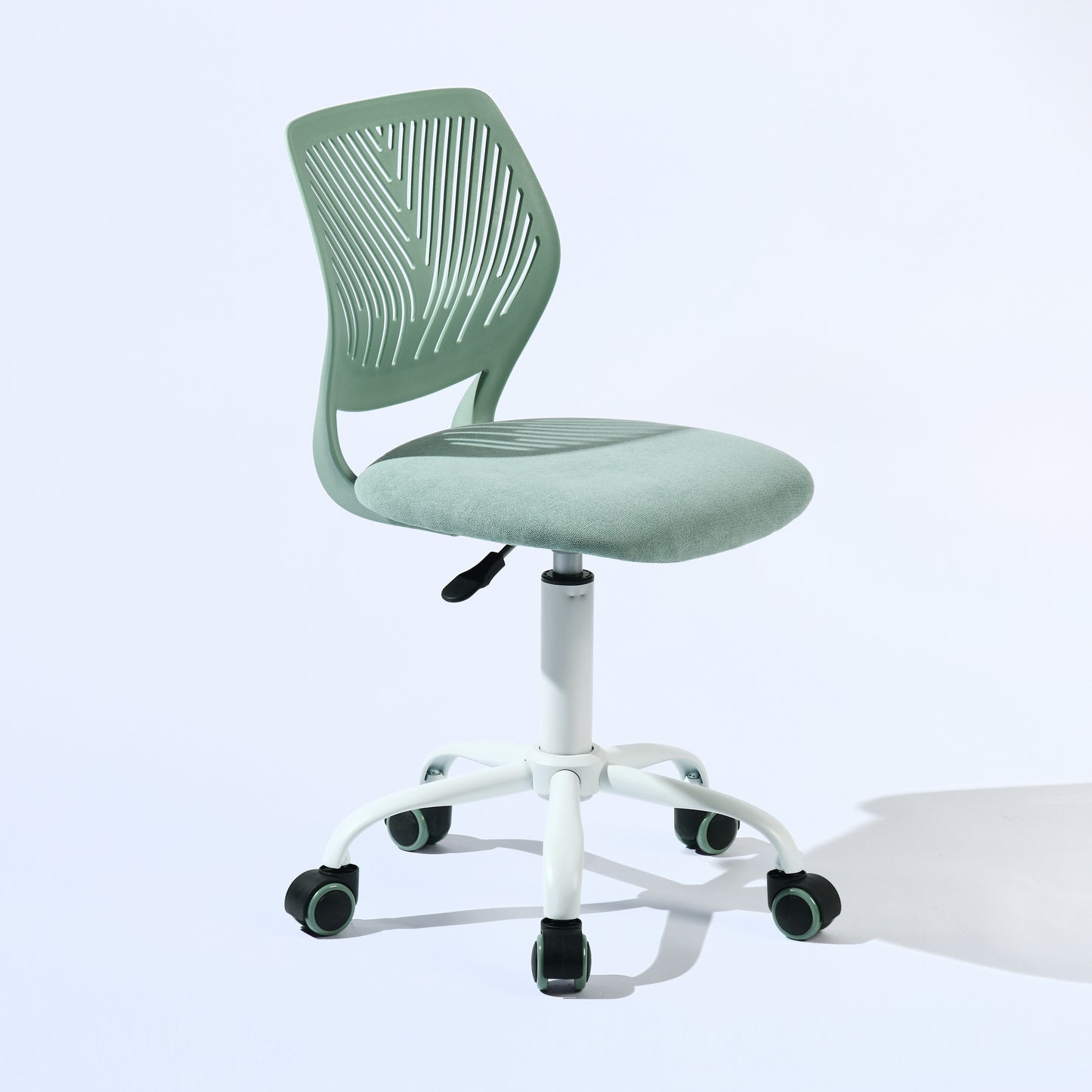 Compact Armless Office Chair Adjustable Height Swivel with Soft Cushion - Small Space Task Chair for Home Office Living Room Dining Room, Grey Pink Aqua Yellow Blue Beige Canada