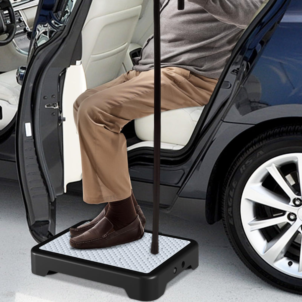 Heavy-Duty Adjustable Non-Slip Stepping Stool - Portable, Sturdy Polypropylene with Anti-Slip Rubber Mat, Ideal for Cars, Beds, Doors, Stairs & Bathrooms - Indoor/ Outdoor Use, Easy Storage, Mobility Aids, Daily Necessities