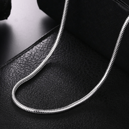 925 Sterling Silver 2mm Snake Chain Necklace for Men - Sleek Snake Bone Chain, Minimalist Men's Fashion Jewelry, Versatile Layering Necklace for Daily Wear & Special Occasions