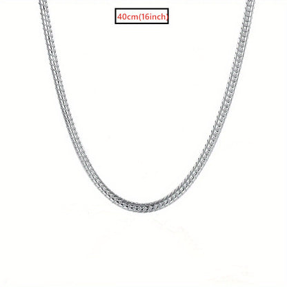 925 Sterling Silver 2mm Snake Chain Necklace for Men - Sleek Snake Bone Chain, Minimalist Men's Fashion Jewelry, Versatile Layering Necklace for Daily Wear & Special Occasions