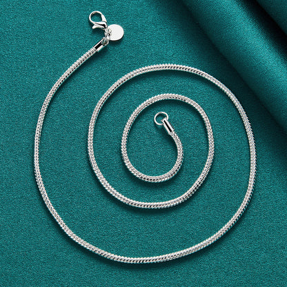 925 Sterling Silver 2mm Snake Chain Necklace for Men - Sleek Snake Bone Chain, Minimalist Men's Fashion Jewelry, Versatile Layering Necklace for Daily Wear & Special Occasions