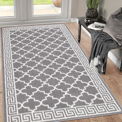 Absorbent Non-Slip Indoor Doormat – Washable Dirt-Resistant Welcome Mat, Low-Profile Design for Entryway, Kitchen & Laundry Room – Black Floor Mat for Home