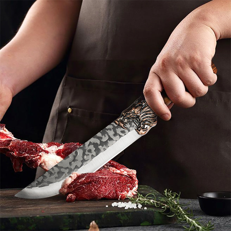 6pcs, Professional Kitchen Chef Knife Set, Stainless Steel Boning Knife Chef Knife Utility Knife Cutting Knife Fish Knife Butcher Knife for Kitchen Convenience