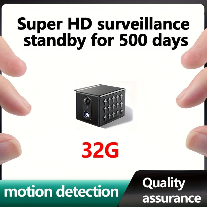 HD Mini Spy Camera WiFi 360° Wireless Home Security, Portable Micro Cam with Two-Way Audio Voice Recording, 300-Day Standby, Remote Mobile Monitoring – Indoor Nanny Cam
