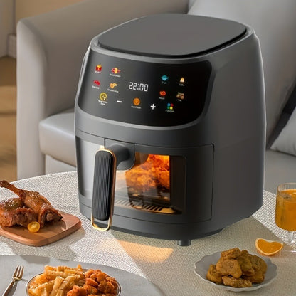 Air Fryer 1.59 Gallon (6L) with Smart Cooking Programs, Large Capacity Electric Air Fryer Oven, Touch Control, Multi-function Healthy Oil-Free Cooking, Kitchen Appliance 110V