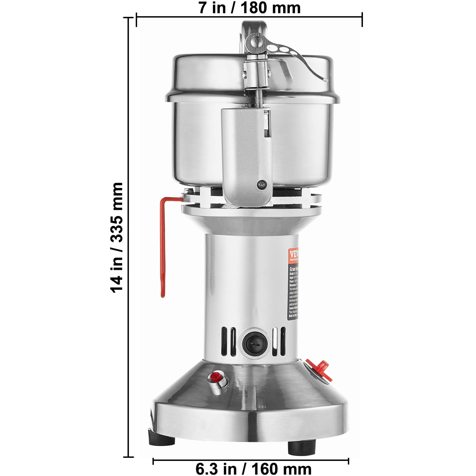 VEVOR 300/750/1000g Commercial Spice Grinder Electric Grain Mill Grinder High Speed Swing type/upright type