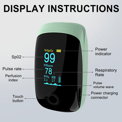 Sports & Aviation Pulse Oximeter with Lanyard – Fingertip Blood Oxygen SpO2 & Pulse Rate Monitor, Fast Accurate Readings for Athletes, Pilots, Hiking & Home Use | ShopVora CA