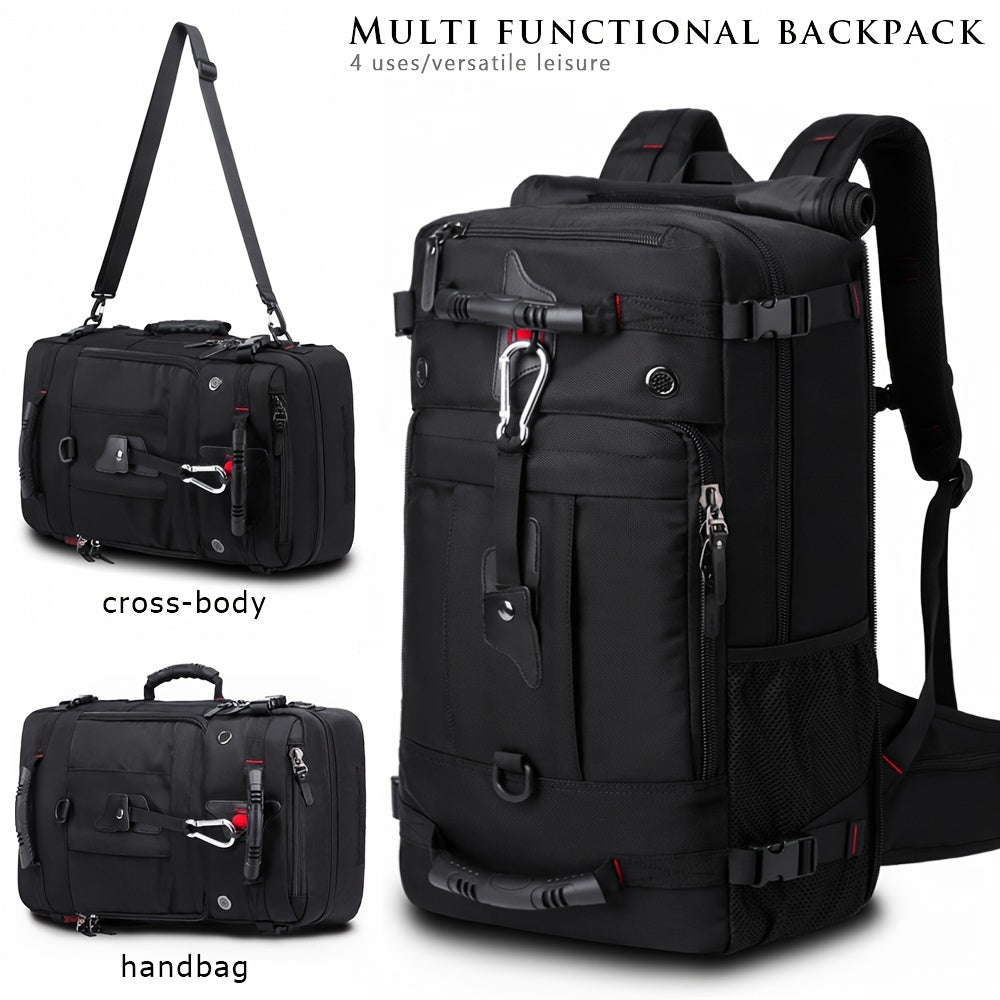 4-Way Convertible Travel Backpack with Independent Shoe Compartment – Fits 15.6" & 17.3" Laptops, Shoulder Crossbody Handbag for Men & Women | Hiking Camping Commute | ShopVora CA