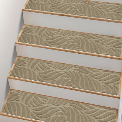 Anti-Slip Self-Adhesive Stair Treads – 3D Embossed, 30x8 Inch, 7/15-Piece Set, Indoor & Outdoor Stair Mats for Pets & Seniors, No-Tool Install, Scratch Resistant, Cut-to-Fit Design