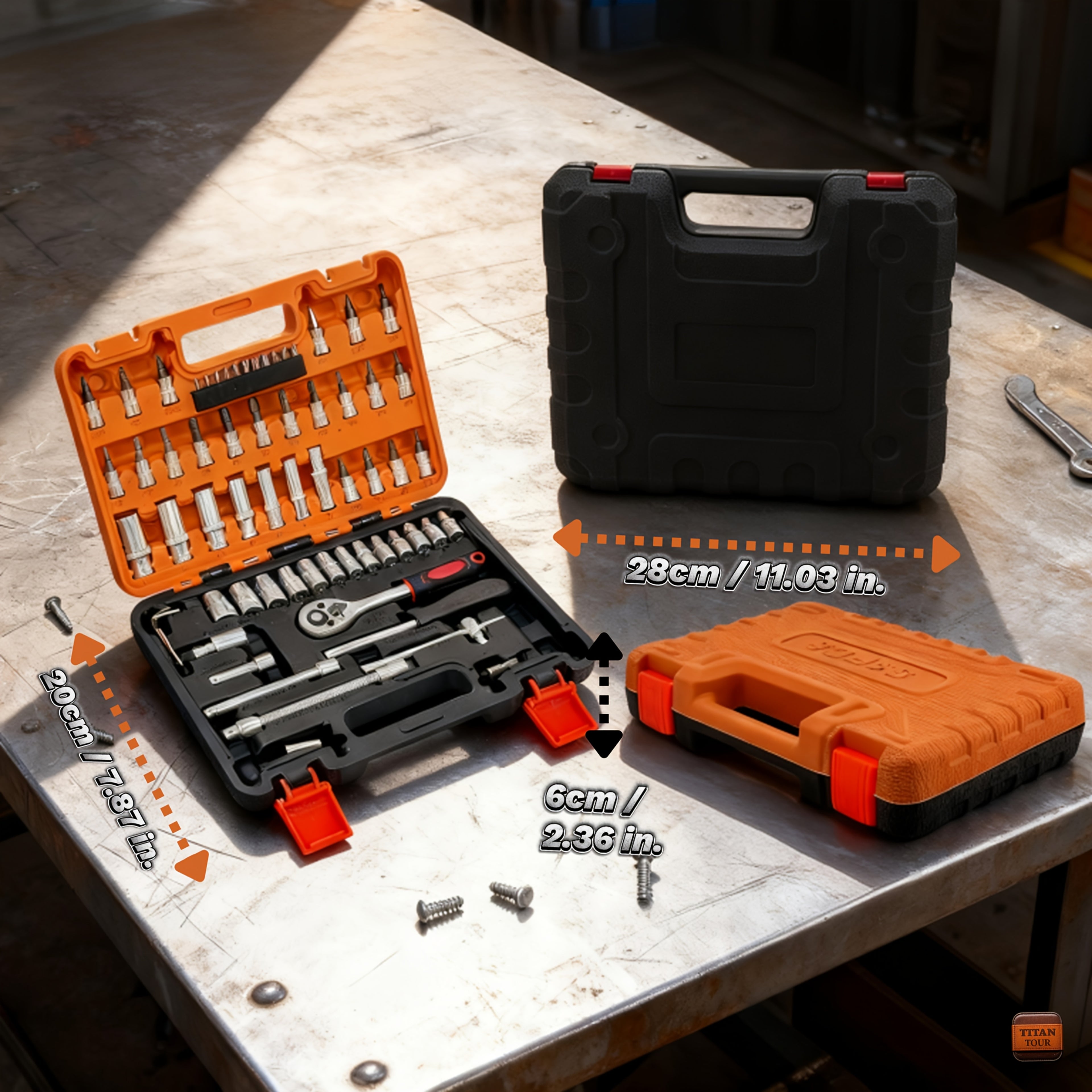 53-Piece Ratchet Wrench & Socket Tool Set – Professional Automotive Repair Master Kit with Ratchets, Sockets & Screwdrivers, Mechanic Tool Set Canada