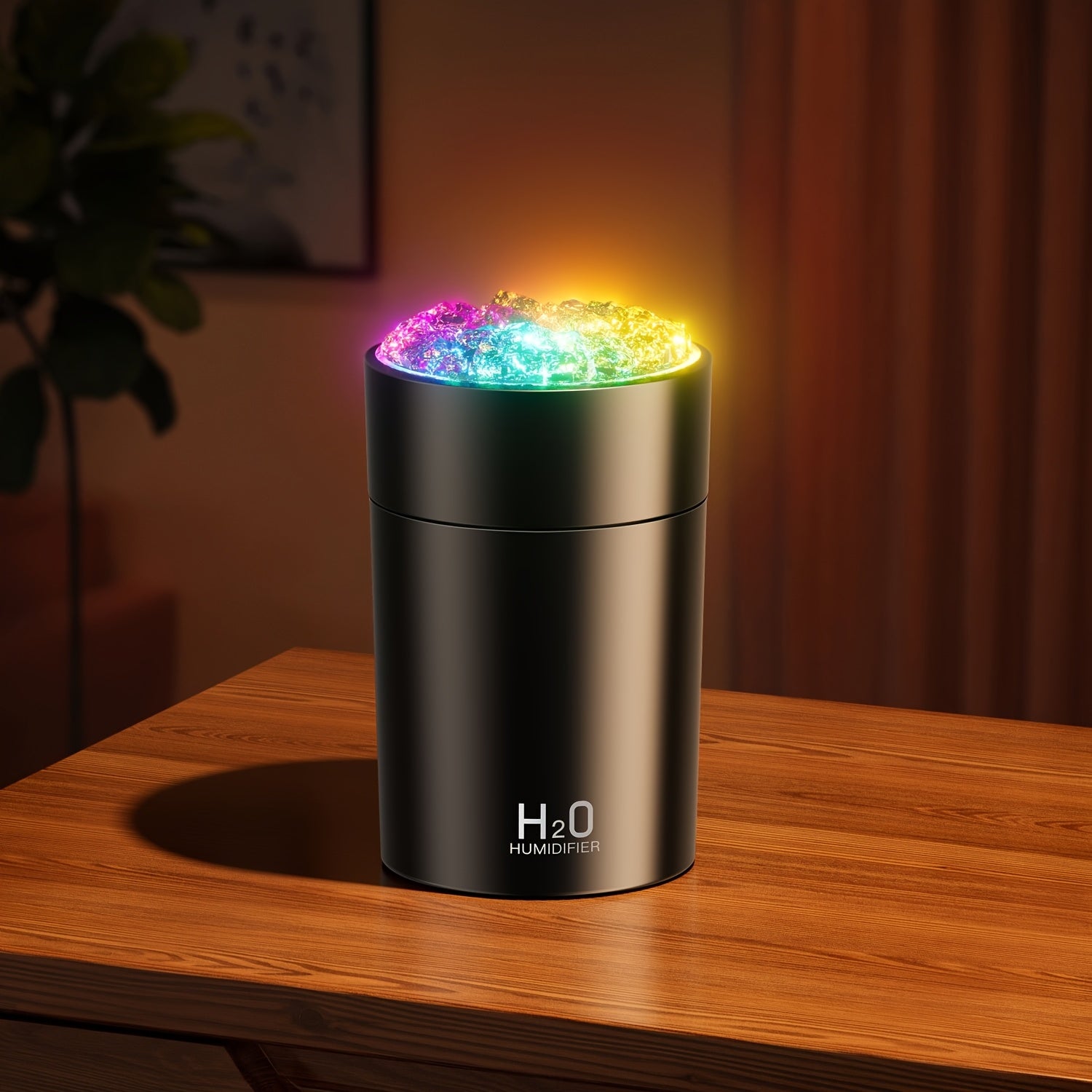 USB Portable Aromatherapy Humidifier with 7-Color LED Night Light – Cold Mist Essential Oil Diffuser for Bedroom, Office & Car, Home Decoration – Christmas Gift Idea