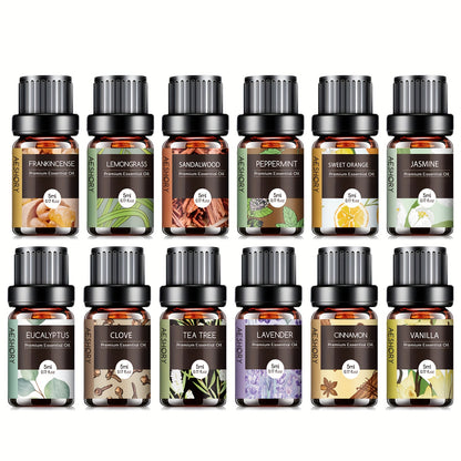 Pure Essential Oils Gift Set – 12 / 20 / 32 Pcs Aromatherapy Kit with Lavender, Tea Tree, Peppermint & More, 5ml Bottles for Massage, Skin Care & Diffuser, Holiday & Father's Day Gift | ShopVora CA