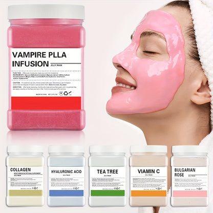 Jelly Mask Powder 650g Super Large – Hyaluronic Acid, Collagen, Vitamin C, Rose & Tea Tree – Moisturizing Firming Facial Mask for Spa & Home Skincare, Perfect Beauty Gift