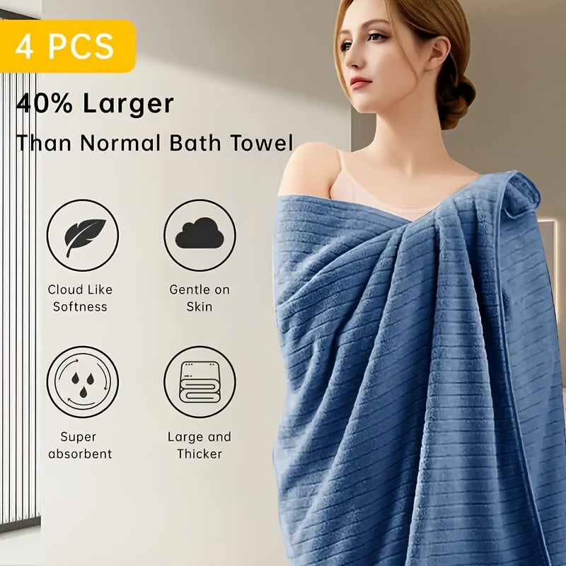 Extra Large Bath Towel Set 35x70in – Super Absorbent Quick-Dry Soft Towels for Gym, Hotel & Home | Vibrant Colours, Contemporary Style | 2-Pack & 4-Pack Options | Perfect Gift | ShopVora CA