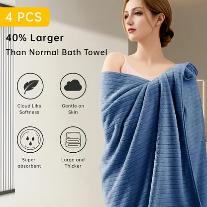 Extra Large Bath Towel Set 35x70in – Super Absorbent Quick-Dry Soft Towels for Gym, Hotel & Home | Vibrant Colours, Contemporary Style | 2-Pack & 4-Pack Options | Perfect Gift | ShopVora CA