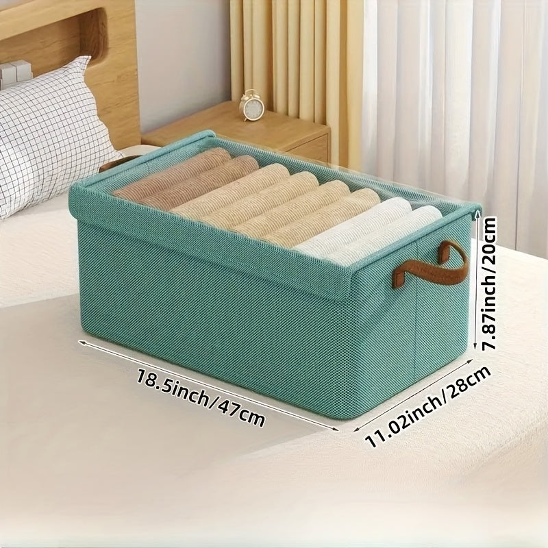 Foldable Dust-Proof Clothing And Pants Storage Box, Perfect Choice for Home Dormitories, Clothing Storage Box, Wardrobe Organizing, Under Bed Storage Basket, Mat Storage