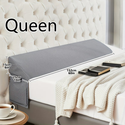 Bed Wedge Pillow Headboard Gap Filler – Mattress Wedge to Close Gap Between Headboard & Wall | Soft Sleeping Backrest Support Pillow | Twin, Full, Queen & King | Grey & White | ShopVora CA