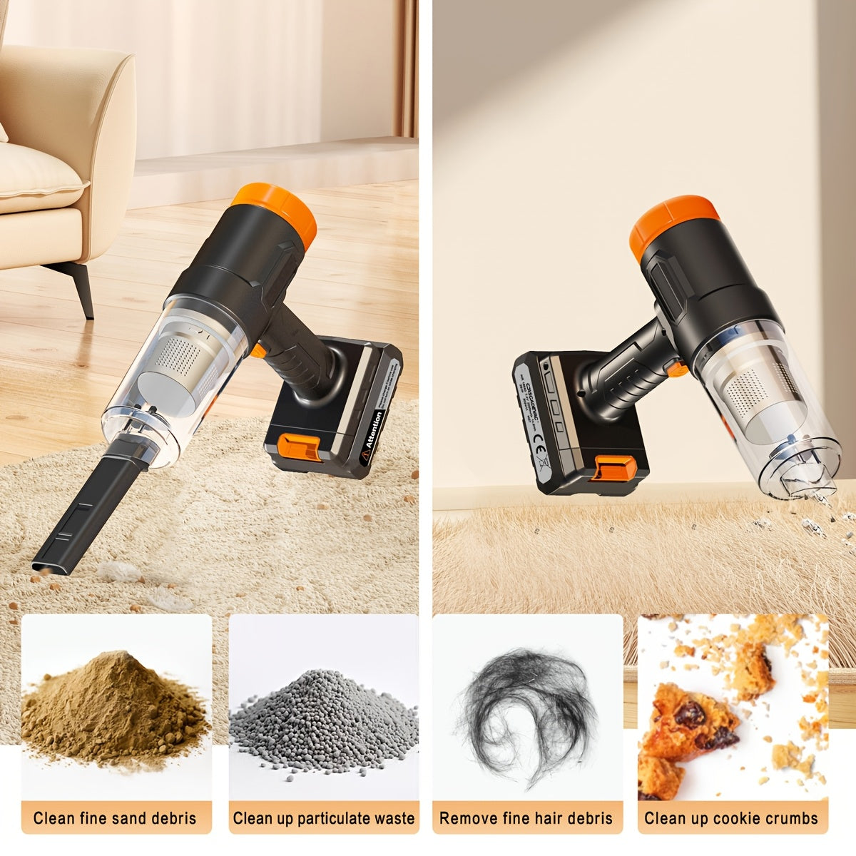 Powerful Car Vacuum Cleaner with Wireless Convenience, Ideal for Collecting Dust in Vehicles And Homes. Great for Automotive Use, It Effectively Cleans Gaps And Is Suitable for Cars, Rvs, Kitchens, Floors, And Various Other Cleaning Tasks