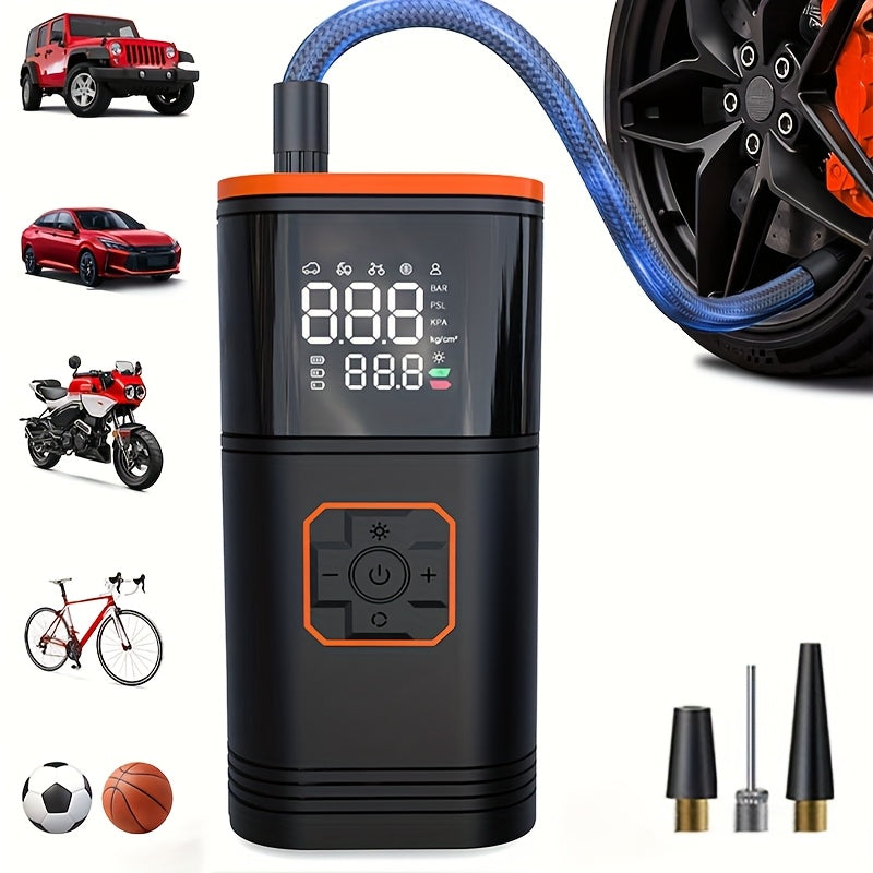 8-in-1 Jump Starter with Air Compressor, 7000A 150PSI Portable Car Battery Jump Starter (full Gas/ 2.64gal Diesel), 12V Jump Box Car Battery Jumper Starter, Portable Jumper Cable Light, Car Tire Pump