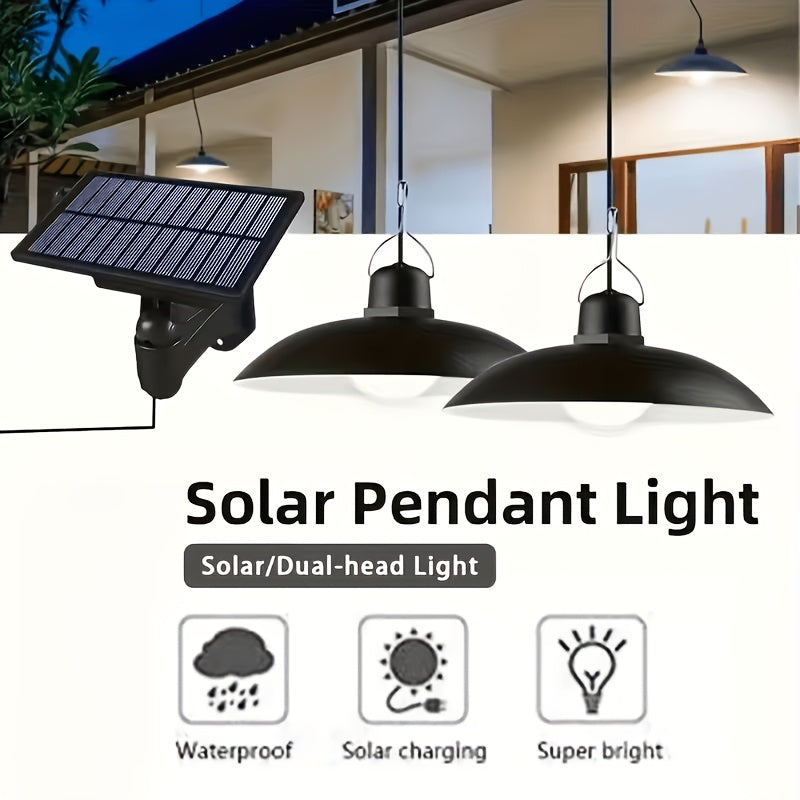 Solar Roof Lights, Outdoor Solar Lamps, Solar Chandeliers, with IP55. Automatically Turn On When It Gets Dark And Automatically Turn Off During The Day. Suitable for Gazebos, Barns, Chicken Coops, Courtyards, Garages, Campsites, Porches