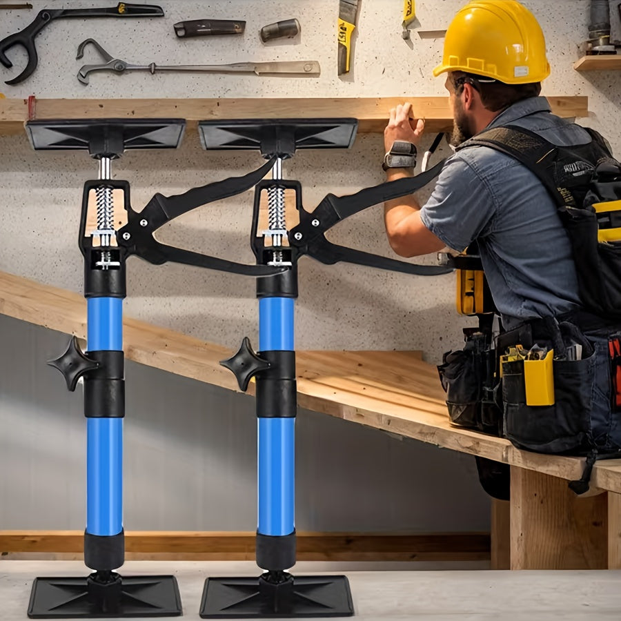 1/2pcs Adjustable Telescopic Support Rods | Alloy, Anti-Slip Woodworking Installation, Door Lift Support Tool for Cabinet Jacks