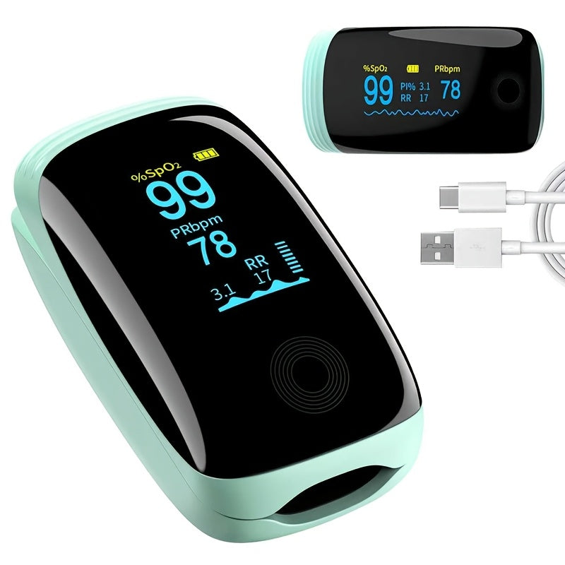 VROVIRE Finger Pulse Oximeter, Fingertip Blood Oxygen Saturation with Pulse Monitor, Oximeter with Lanyard, Pulse Oximeter for Sport And Aviation Use