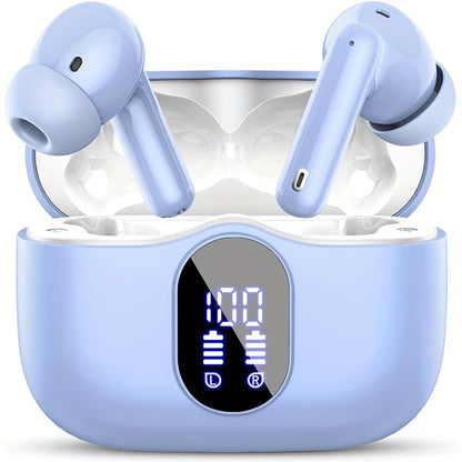 ENC Noise Cancelling Earbuds Bluetooth 5.3 with 36H Playtime LED Charging Case, Rich Bass Sound ENC Microphone Wireless Earphones – Compatible with Android iOS iPhone | Canada