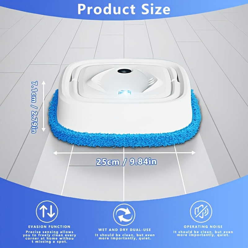 Robot Mop 3-in-1 Steam Cleaner with Spray, Mopping Dusting & Humidifying, Wet Dry Floor Mop 75-Min Runtime – Cordless, Ideal for Apartments Dorms Homes, Perfect Gift