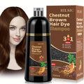 RILSIC 3-in-1 Herbal Hair Dye Colour Shampoo – Instant Natural Hair Colouring in Minutes for Women & Men | 16.91oz Halloween & Everyday Gift